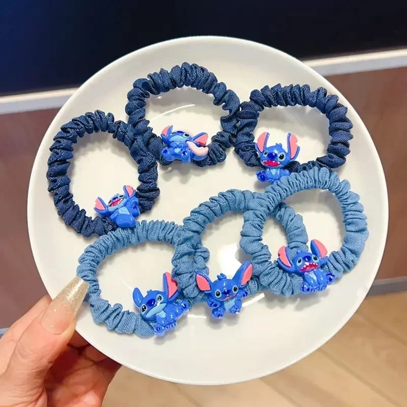 1/5/6 قطعة غرزة أنيمي الشعر التعادل الأطفال اكسسوارات رباط شعر Kawaii غرزة الشكل دمية الفتيات رئيس حبل الاطفال اللعب الهدايا