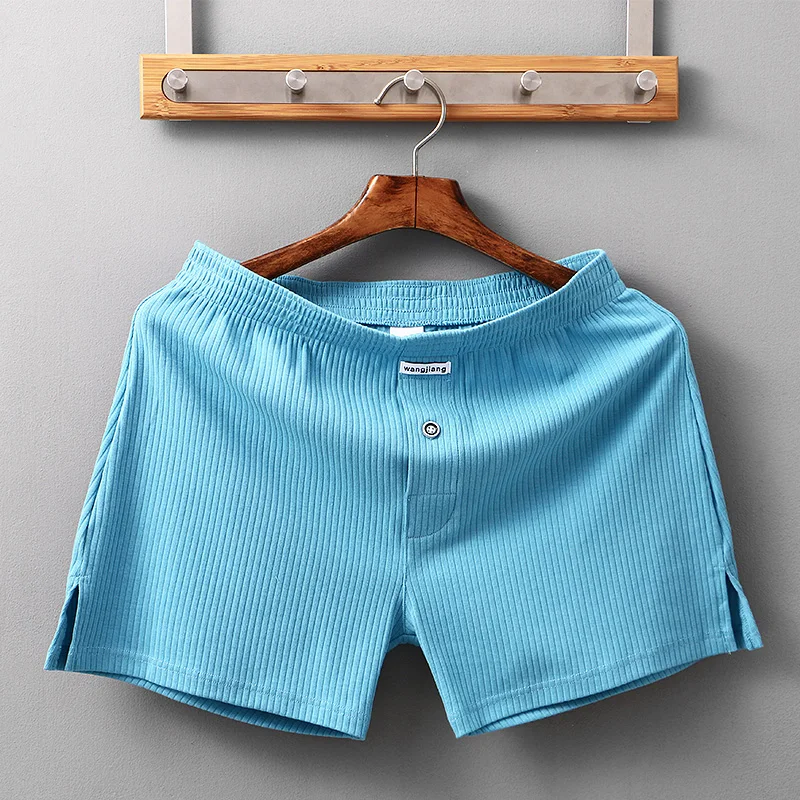 Zomer Heren Thuis Arro Broek Katoen Ademende Comfortabele Sport Shorts Effen Verticaal Patroon Groot Heren Ondergoed