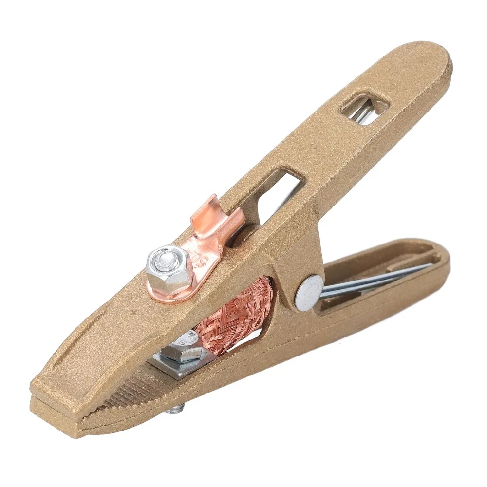 Clamps 300A Grounding Clamp Strong Conductivity Brass Brass Ground Clamp Strong Hold A Shape Ground Clamp Welding Machine