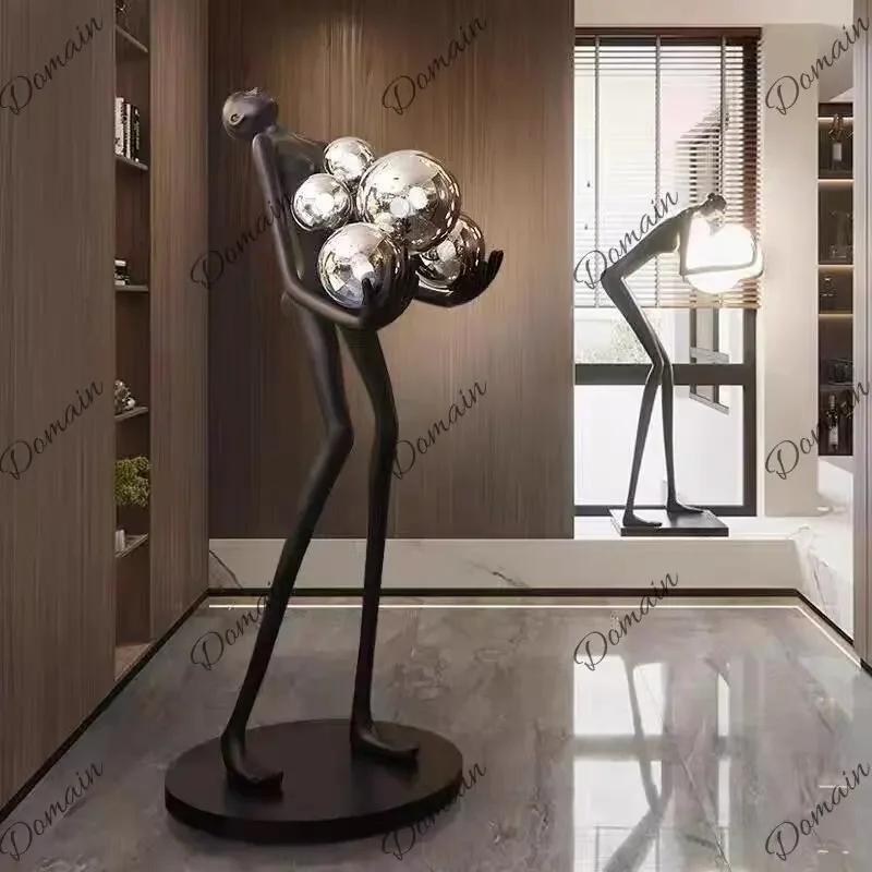 J81 Abstract Humanoid Sculpture Floor Lamp Living Room Staircase Home Beauty Salon Hotel Lobby Art Decor