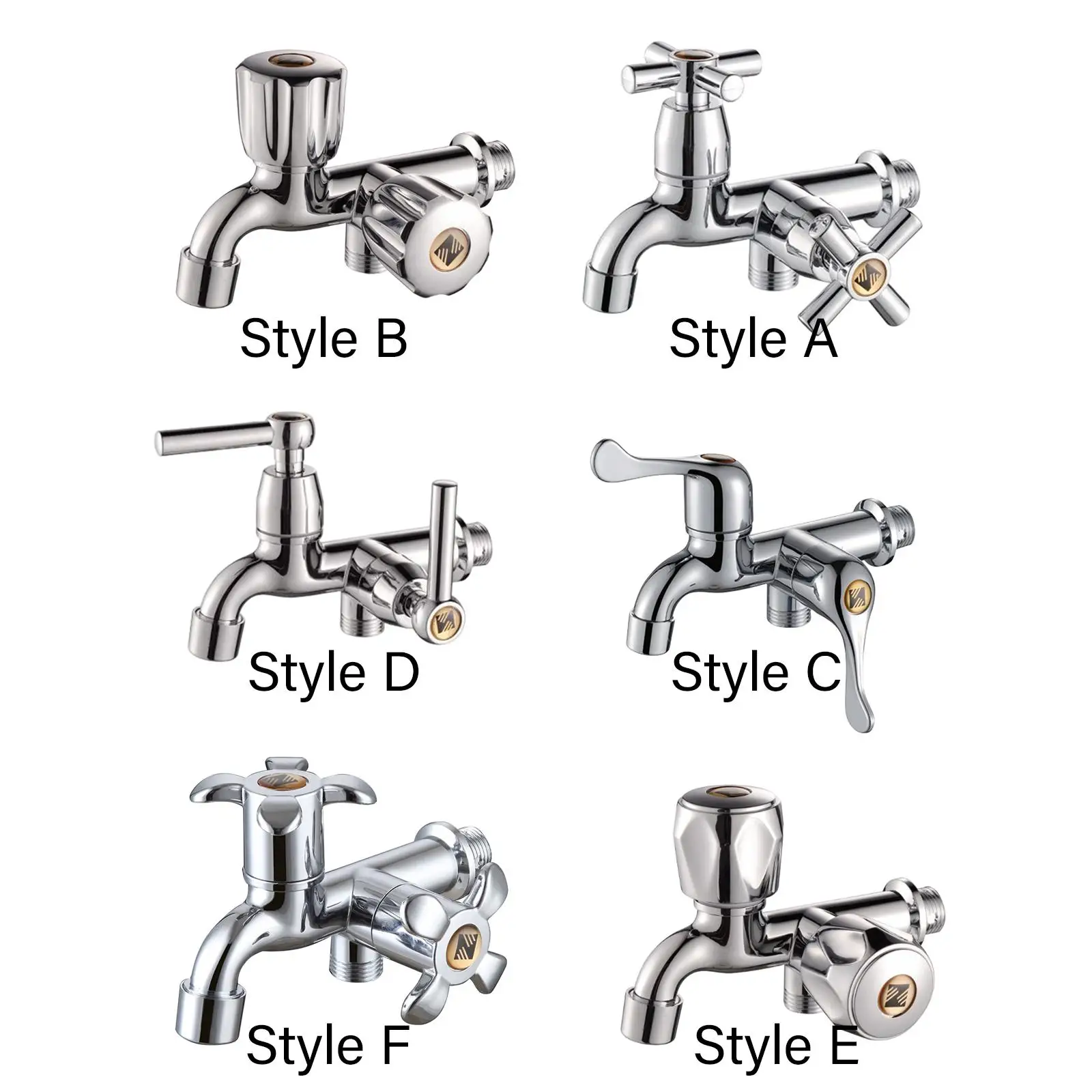 Bathroom Sink Taps G1/2 Thread Bath for Basin Bathroom Laundry