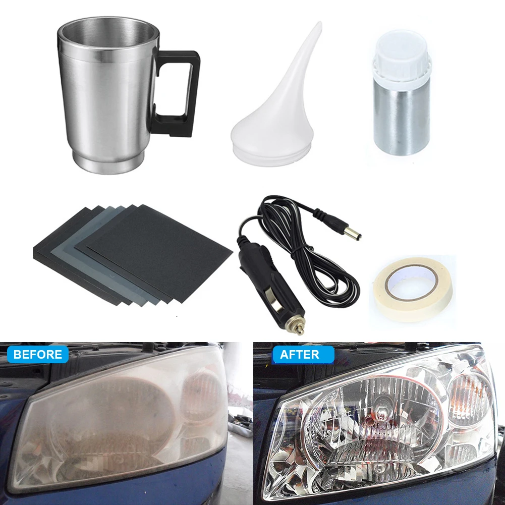 

Automotive Care Cleaning Tool 200ML Liquid Polymer Evaporator Auto Headlights Renovation Polishing Restorer Set for Car Lamps