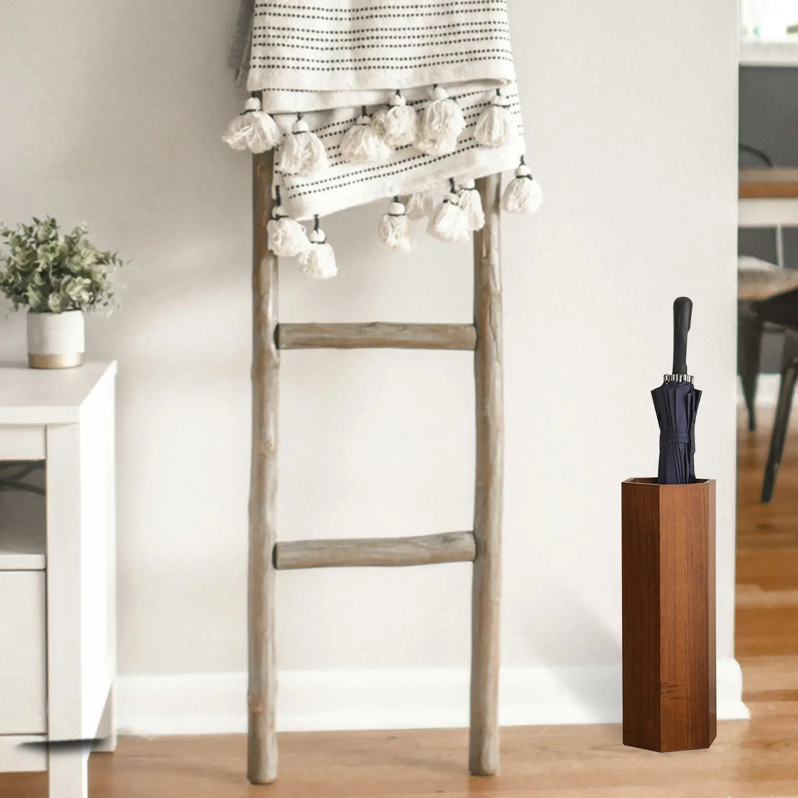 

Umbrella Storage Rack Wood Heavy-Duty Stand for Indoor Outdoor Use Fits Long Short Umbrellas Entryway Space Saver