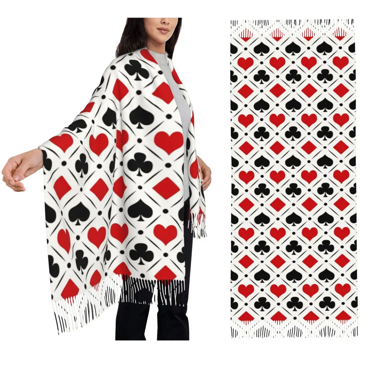 playing-card-suits-symbols-poker-scarf-tassel-scarves-for-women-soft-warm-shawls-and-wraps-large-fall-winter-shawl-wrap