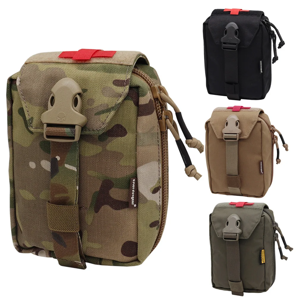 Emersongear Tactical MOLLE First Aid Kit Pouch Medical Carrier EMT IFAK Survival Bag W/ Zipper Multicam Molle Tool Pouch