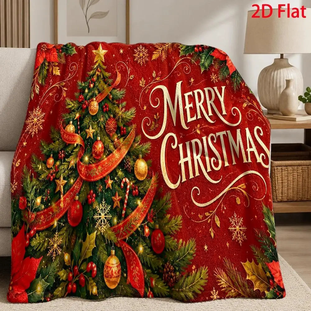 Cute Pig Christmas Blanket Flannel Throw Santa Hat Gift Box Snowflake Red Festive Warm Soft Fuzzy Fleece Blankets Couch Bed