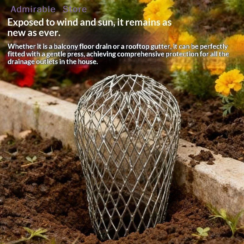 wLeaf Blocking Roof Gutter Filter Anti-Clog Eaves Drainage Pipe Mesh Guard for Household Outdoor Gutter Maintenance