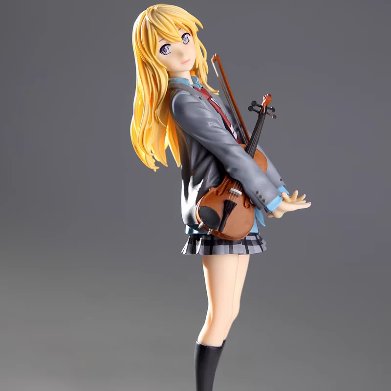 Bandai 16ซม. อะนิเมะชิกาทัตสึวา Kimi NO uso miyazono Kaori ฟิกเกอร์1/8 shifuku ver. ของขวัญตุ๊กตาตุ๊กตาขยับแขนขาได้ Arima kousei TO NO deai