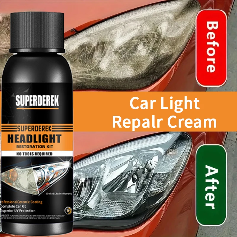 

Automotive Headlight Restoration Polishing Kit Headlight Scratch Remover Repair Cleaning Paste Remove Oxidation Headlight Polish