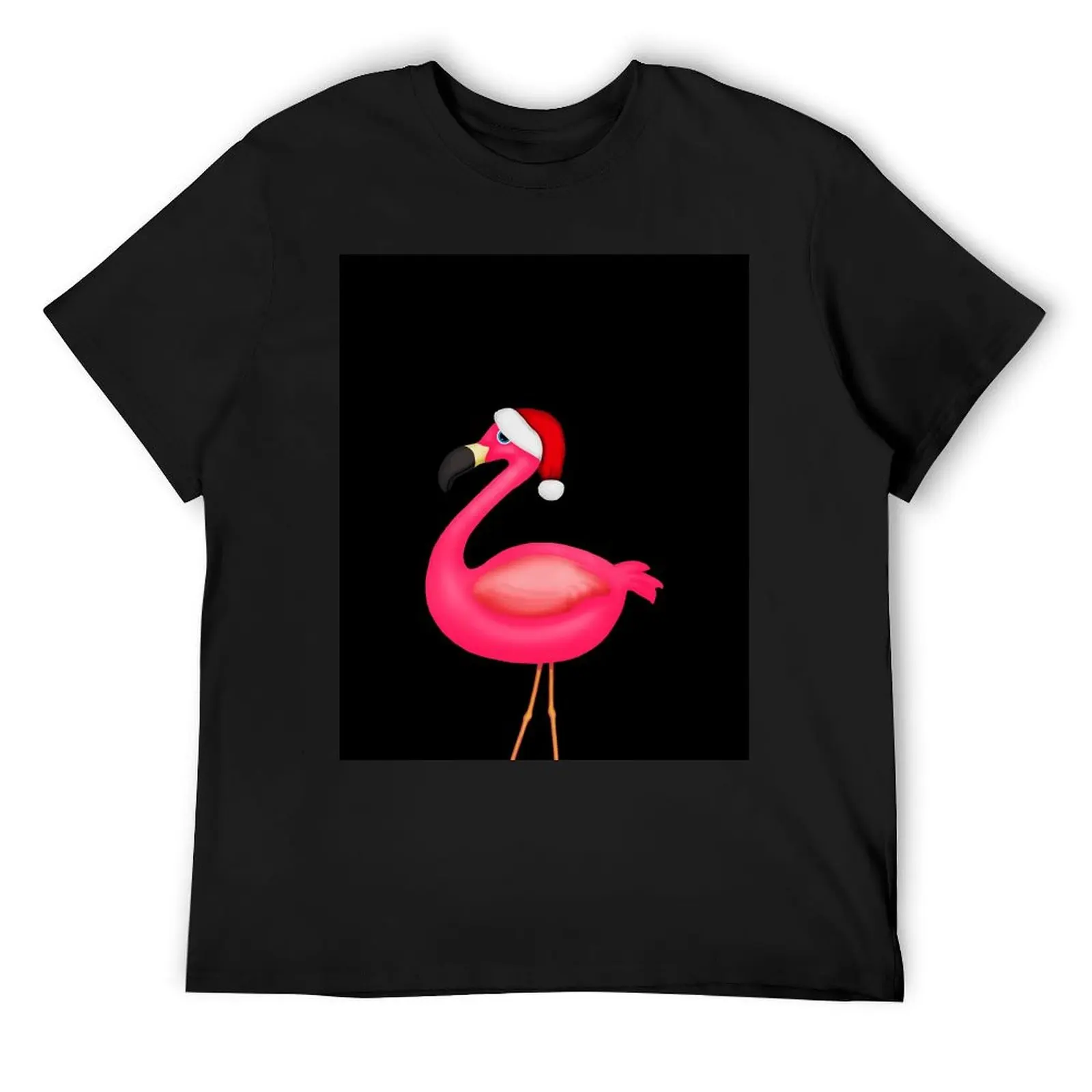 

Pink Flamingo Christmas T-Shirt anime tshirt oversizeds korean fashion basketball graphic tees vintage t shirt men