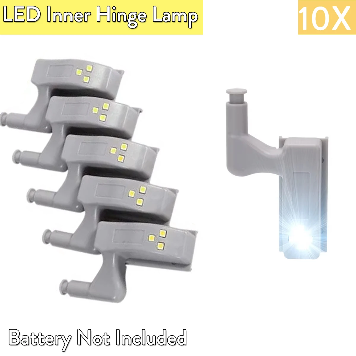 

10X Led Внутренние шарнирные лампы 3000k 6000k Беспроводные лампы Шкафы лампы, аккумуляторы, шкафы, шкафы, шкафы, приборы ночного освещения, датчики освещения, шкафы