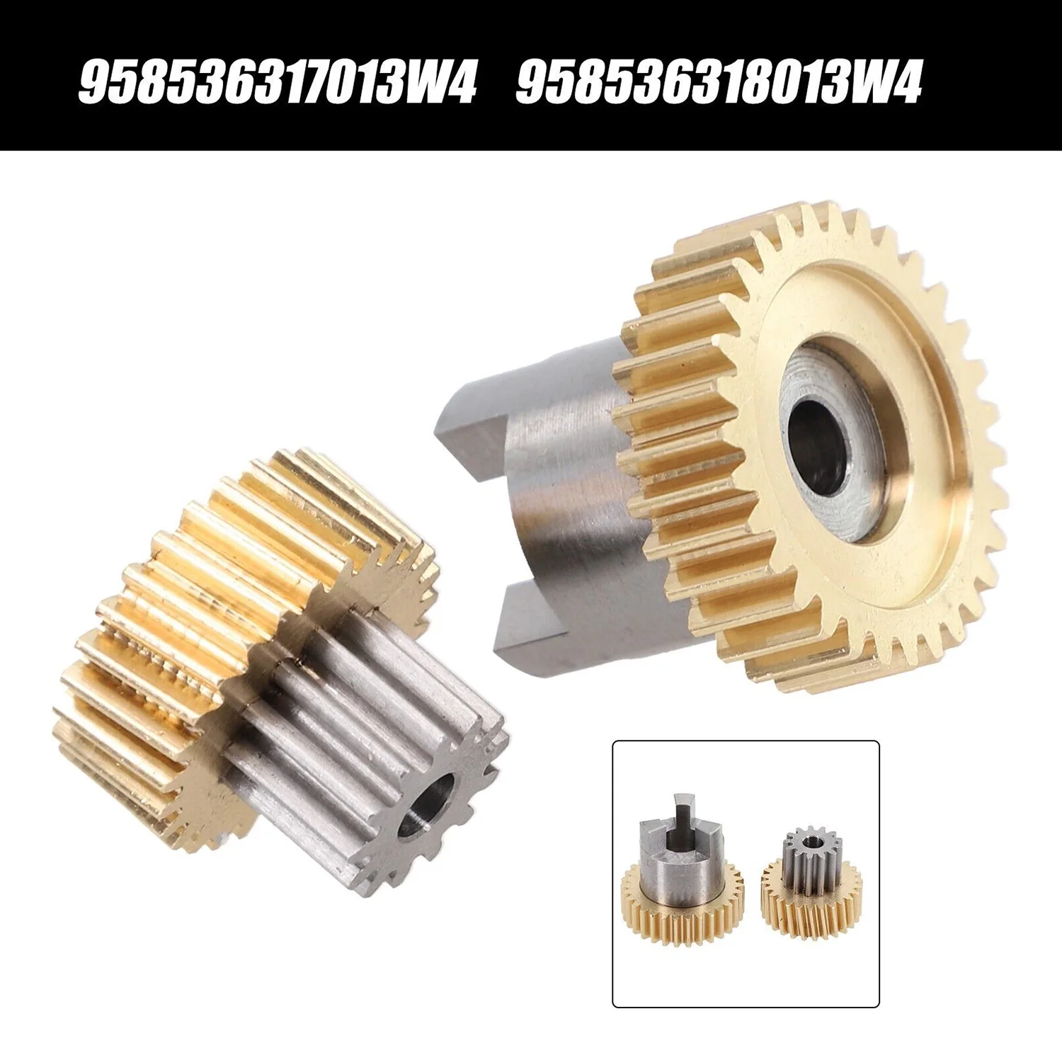 

958536318013W4 2Pcs Window Sunshade Lift Curtain Motor Internal Gear 958536317013W4 for Porsche Cayenne 2011-2017 Sunroof Repair