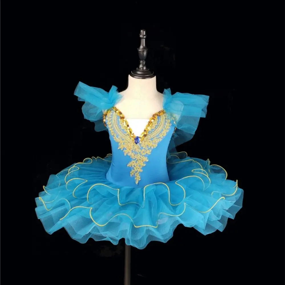 

Fashion Sequin Ballet Dress Modern Puffy Performance Clothes Party Dress Rhinestone Dance Costumes Dance