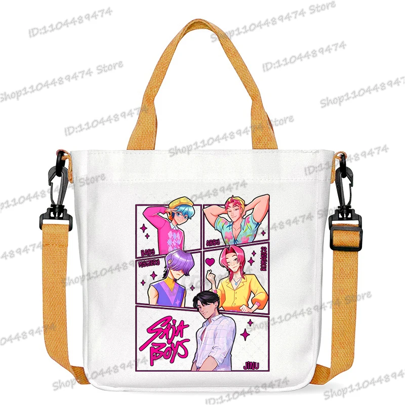 شخصيات أنيمي أنيمي قماش الكورية Ulzzang حقيبة كروسبودي المرأة هدايا الهالوين مربع حقيبة ساعي حقيبة كتف الطالب