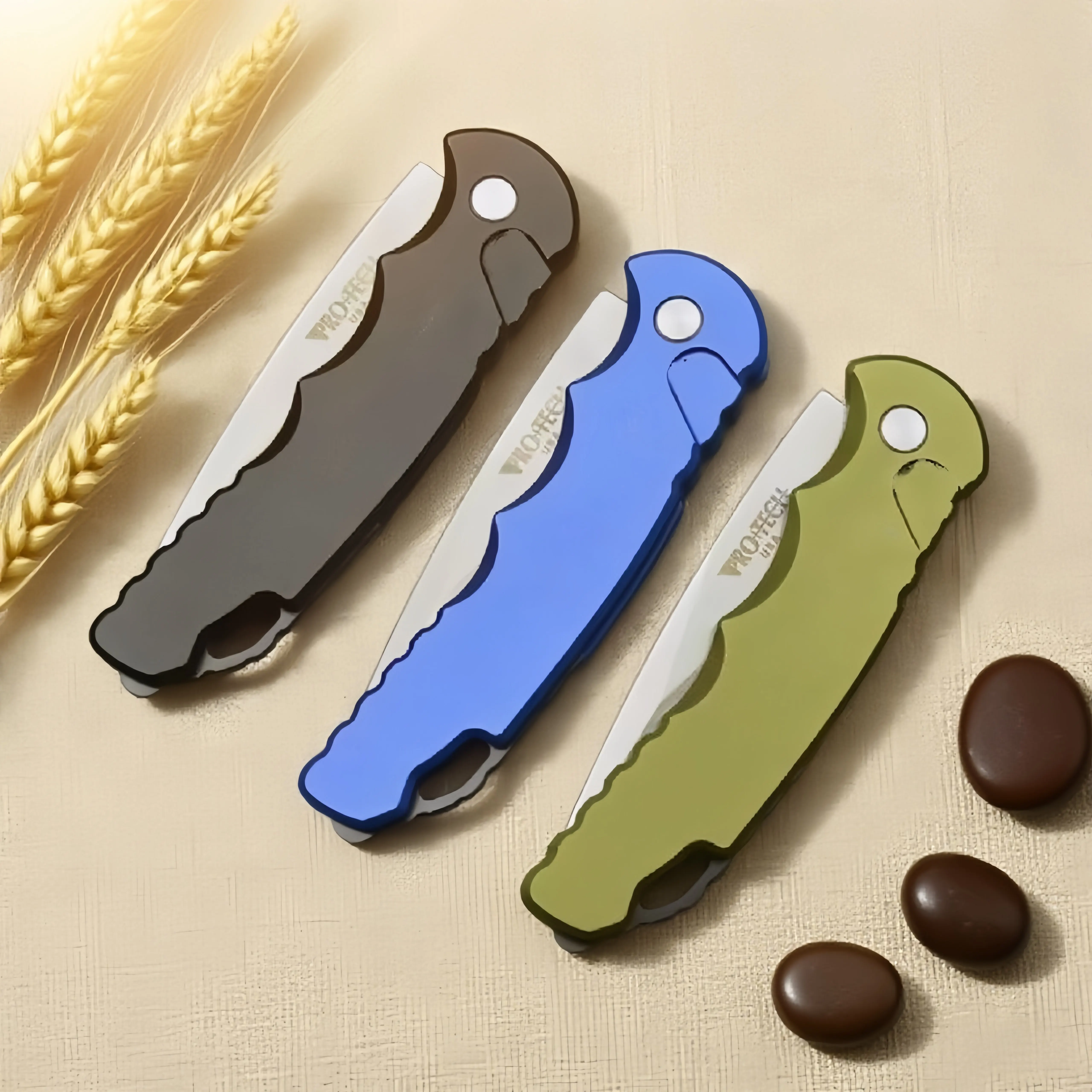 Super Technology -EDC Personalizowany Mini Nóż Składany, Przenośny Nóż Kieszonkowy, Nóż do Cięcia do Wędkarstwa i Wspinaczki Górskiej