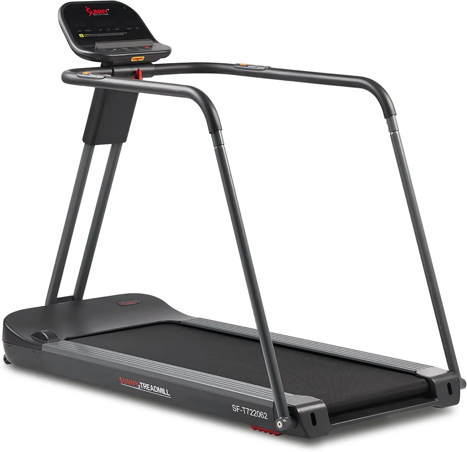 

Health & Fitness Endurance Cardio Running Walking Treadmill with Extended Safety Handrails, Low-Impact, Low Wide Deck and