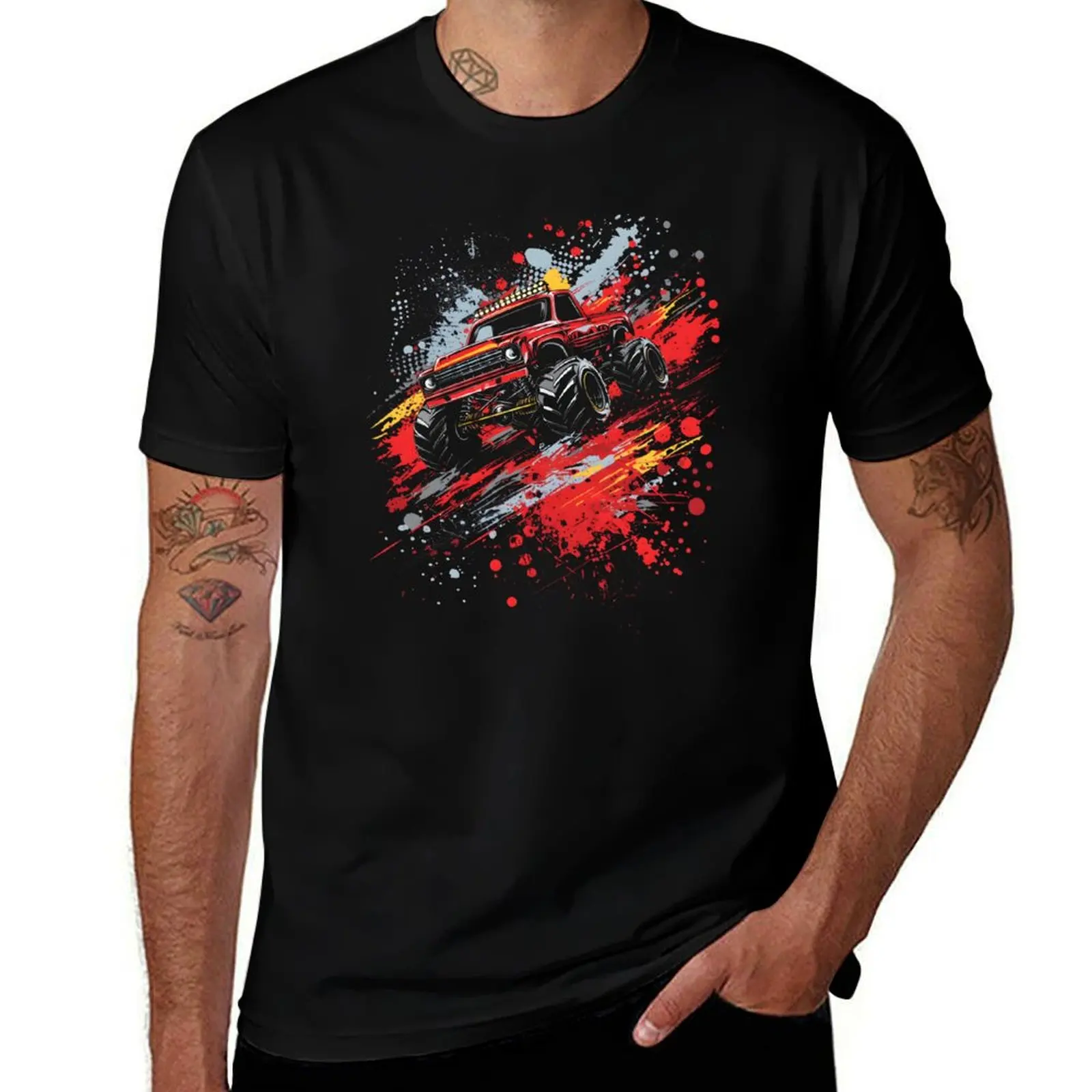 

Monster Truck US Shirt Adrenalin Action Truck Design T-Shirt Short sleeve tee blue lock shirts graphic tees men clothings