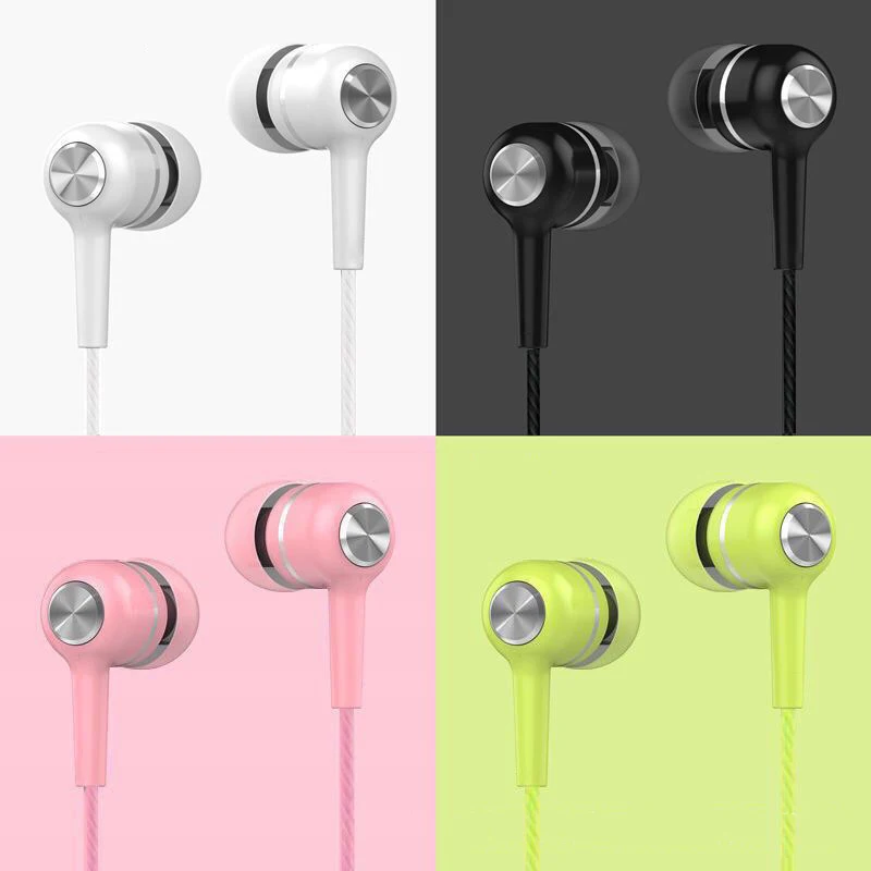 3.5mm Wired Headphones With Bass Earbuds Stereo In-Ear Earphone Music Sport Gaming Headset With mic For IPhone 6 Huawei Samsung