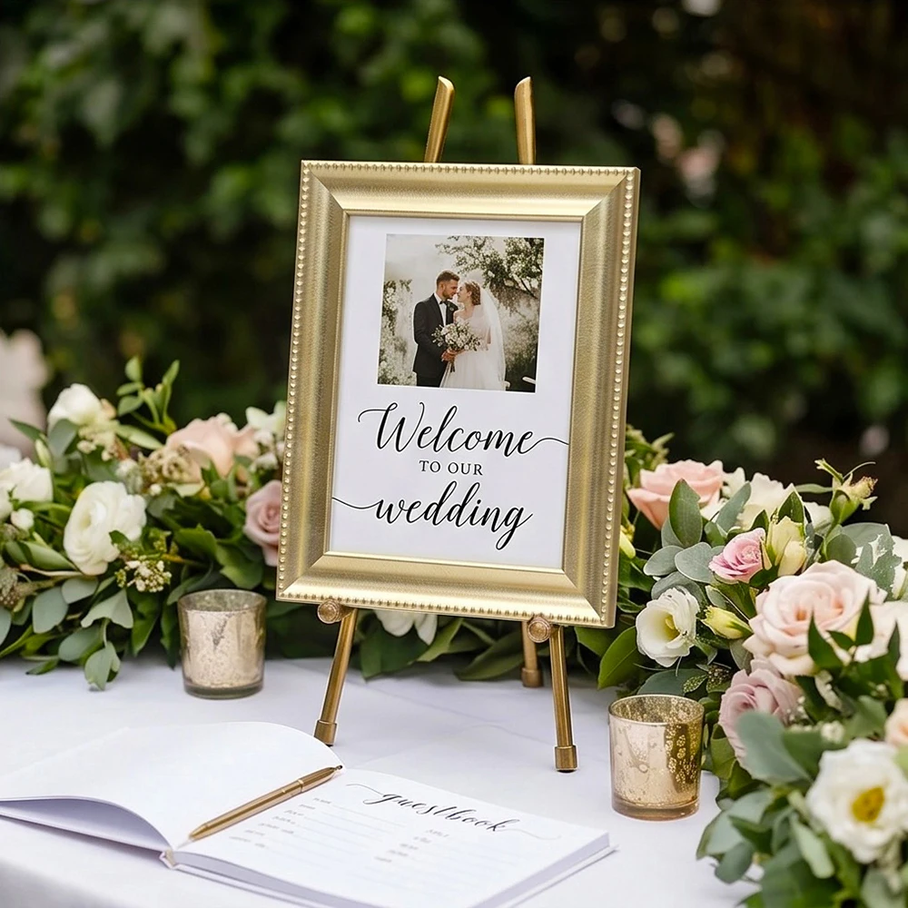 A4 Photo Frame Decorative for Living Room Gold Color Picture Frames Poster Display Holder for Wall Decoration 4x6,6x8,8x10 Inch