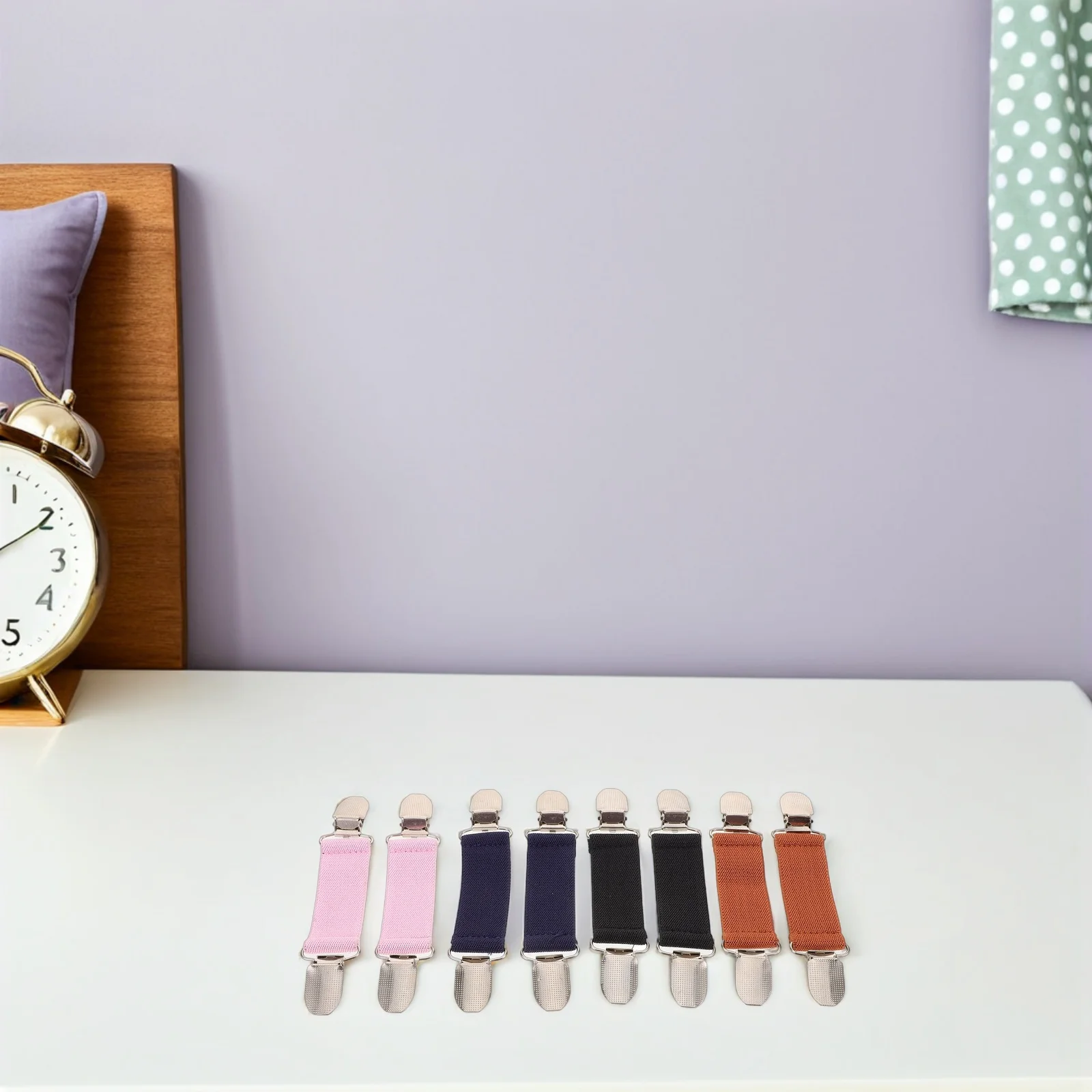 8 قطعة قفاز الأطفال المضادة للانزلاق مقاطع معدنية مطاطا القفاز المشابك للأطفال قفازات القبعات بالأزرار البلوزات حامل متعدد الوظائف #4