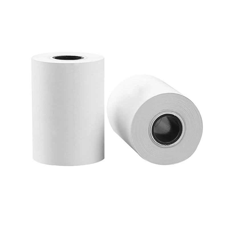 2 Pçs/set Largura 57mm Papel Térmico Comprimento 12M Papel de Impressão para Dispensador de Bilhetes 57/58mm