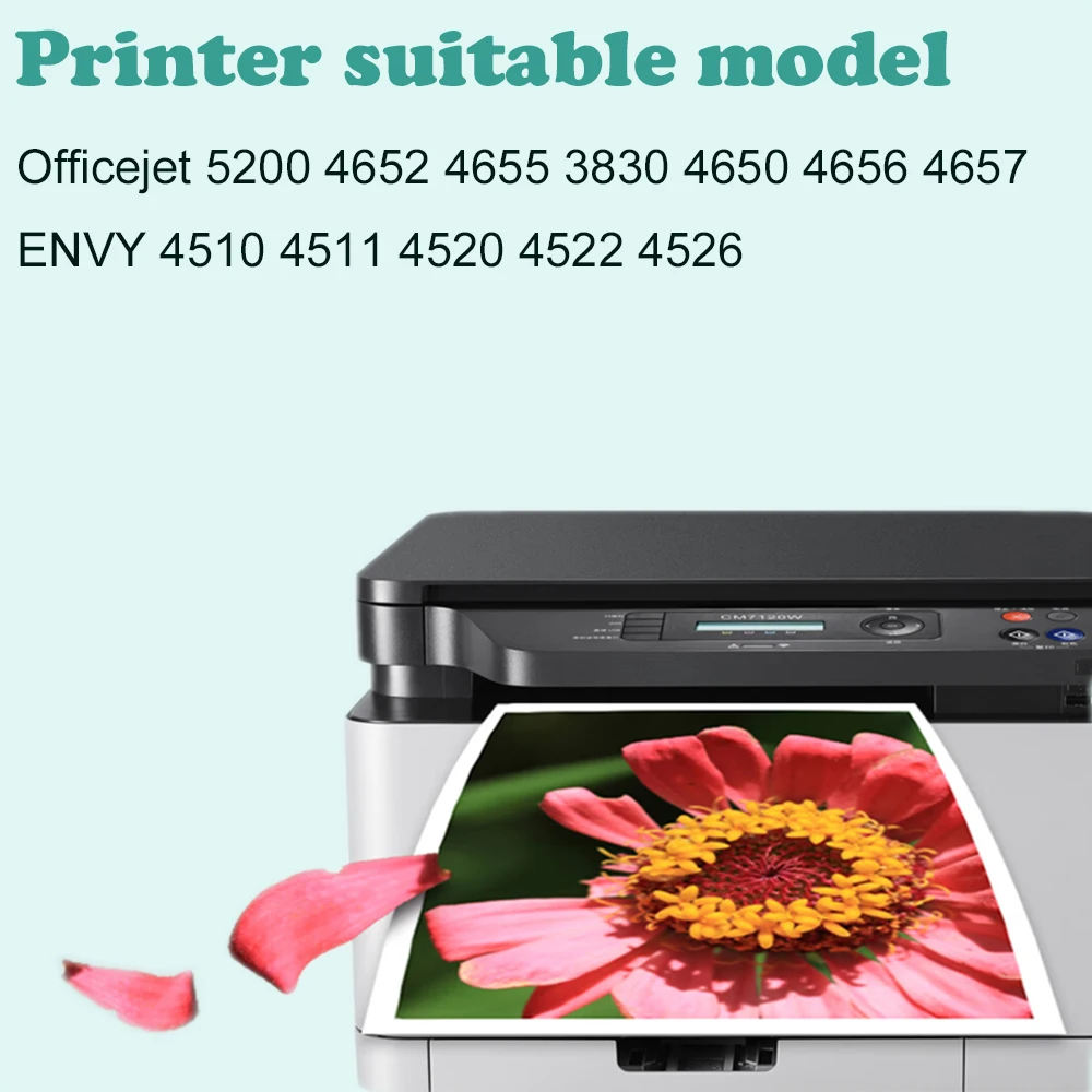 خرطوشة حبر Vilaxh المعاد تعبئتها 63XL hp63 لـ HP 63 XL Officejet 5200 4652 4655 3830 4650 4656 4657 ENVY 4510 4511 4520 4522 4526 #2