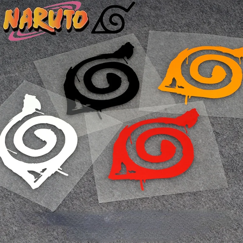 NARUTO Uzumaki Naruto Logo Car Decoration Sticker Anime Fuel Tank Cap Modification Sticker Children\'s Toy Birthday Gift