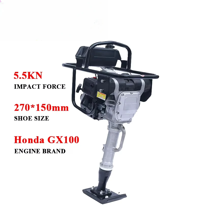 Manufacturer Custom High Quality GX100 GX120 GX160 Gasoline Engine Tamping Hammer Gasoline Engineering Vibration Compactor