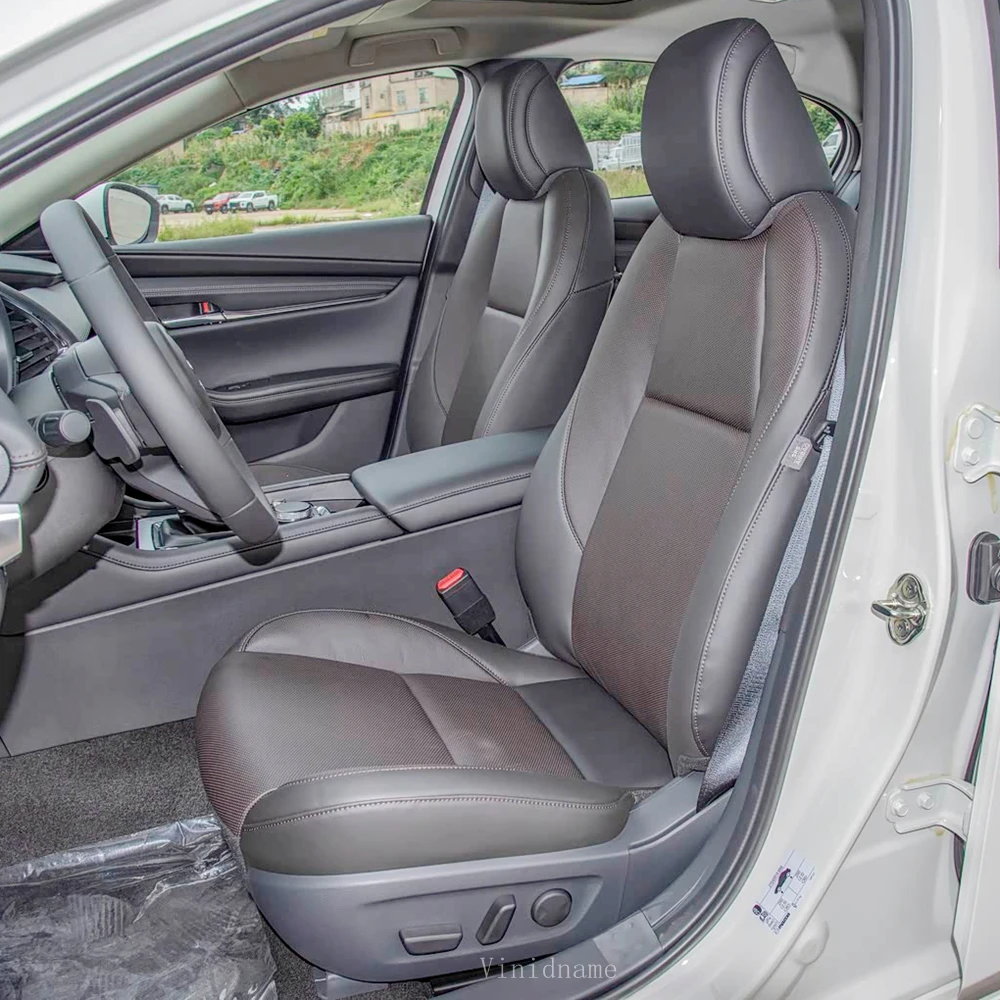 

For Mazda 3 IV 2019 2020 2021 2022 2023 2024 2025 2026 PU Leather Custom Car Seat Covers Full Set Protector Accessories