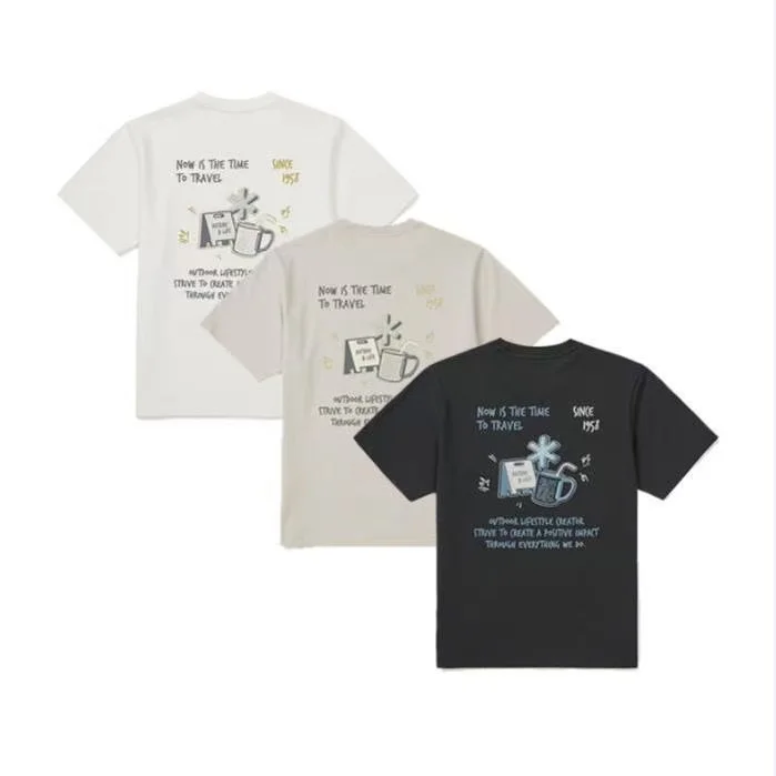 2026 Summer New Snow Peak Summer New Print Outdoor Camping Leisure Short-sleeved T-shirt Pure Cotton Leisure Vacation Unisex