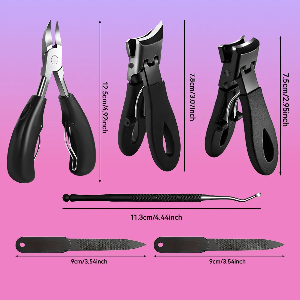 1/6pcs Manicure Pedicure Tool Set Labor-Saving Nail Tools for Thick Hard Nails Easy Operation for Seniors Great for Daily Home