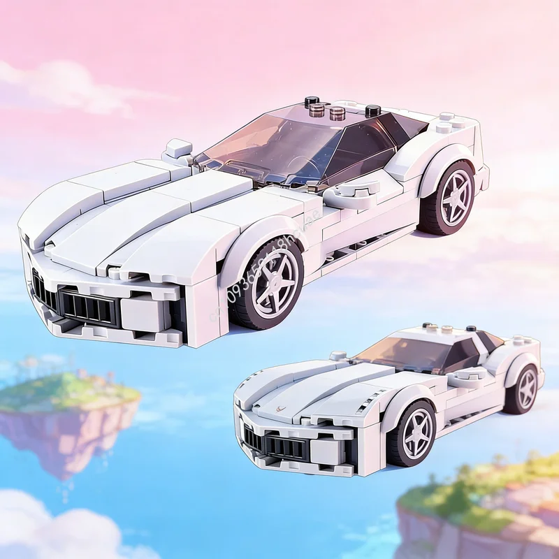 ตัวต่อ MOC Corvette Stingray Concept Sideswipe City Champions จำนวน 272 ชิ้น ของเล่นตัวต่อสำหรับเด็ก ของขวัญคริสต์มาส