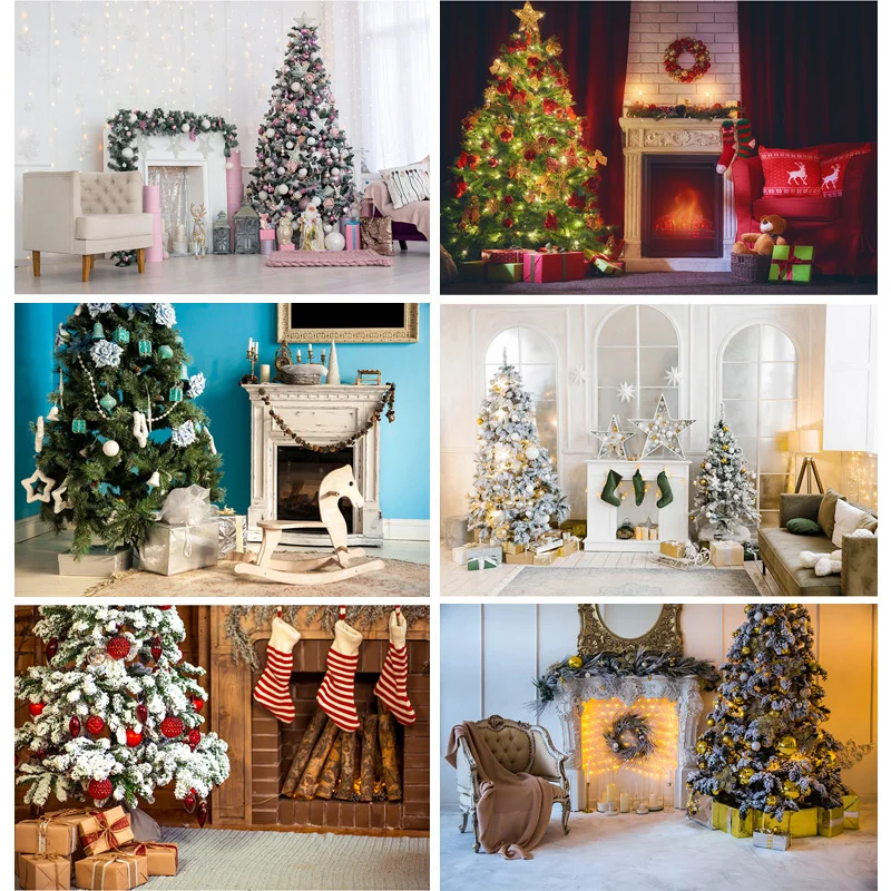 

SHENGYONGBAO Christmas Indoor Theme Photography Background Christmas tree Children Backdrops For Photo Studio Props 21523 DYH-02