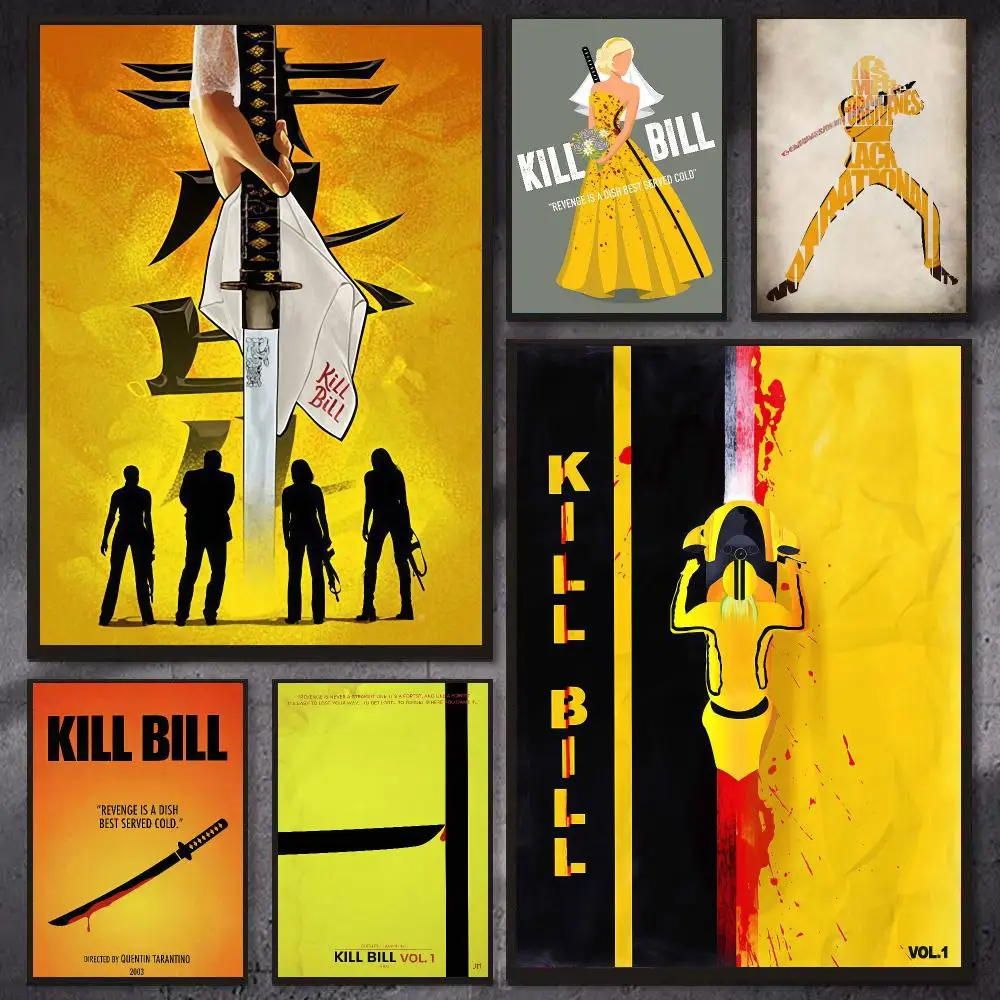 Action Movie K-Kill Bill Poster PP Wall Art Prints Poster for Dorm Room Apartment Home Office Room Decor Gift Waterproof