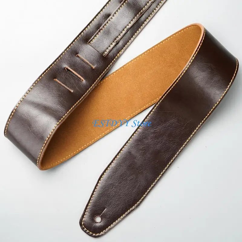 G6DE Guitar Replacement Belt Universals Guitar Shoulder Strap Adjustable Soft Leather Guitar Strap Electric Guitar Bass Part
