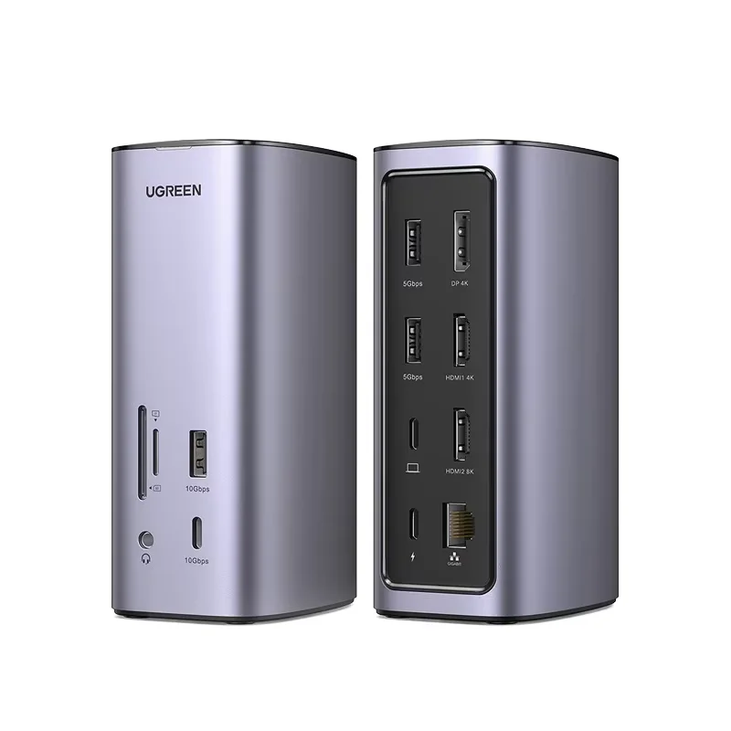 

UGREEN CM555 12 In 1 Docking Station Triple Display USB C 8K Multi Port Adapter Typc C Hub PD Charging For MacBook TV