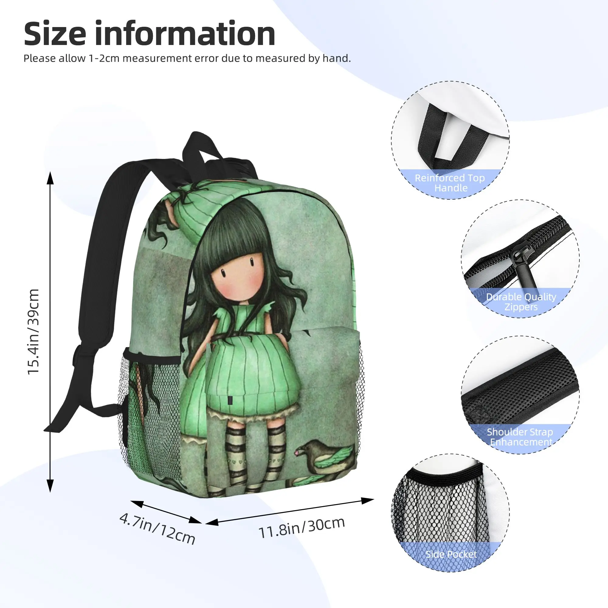 S-Santoro-S G-Gorjuss-S  Backpack Hot Sale Daypack Large Capacity Boys Girls BookBag Shoulder Bags for Men Women School Bag