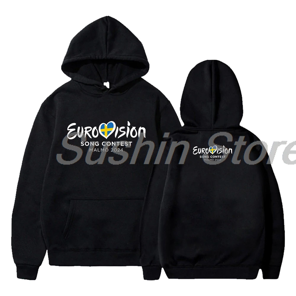 Eurovision 2024 Hoodie Long Sleeve Streetwear Women Men Hooded Sweatshirt Eurovision Song Contest Fashion Clothes