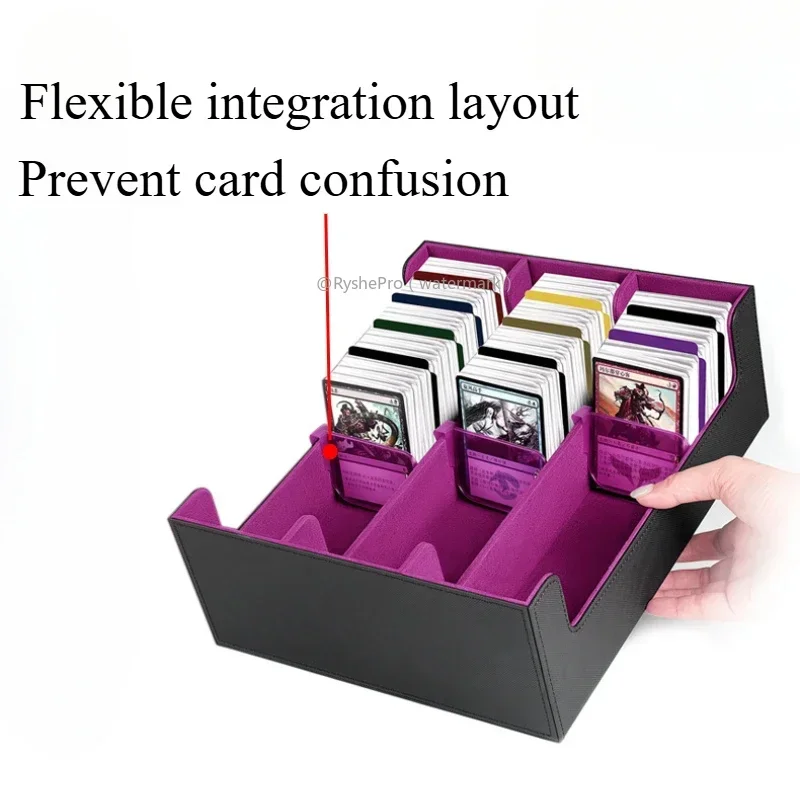 PP البلاستيك 5 قطعة صندوق بطاقات التداول يربك كليب بطاقة الألعاب صندوق متعدد الطبقات بطاقة فاصل تخزين تصنيف حاجز لوحة كليب #3