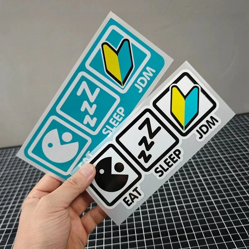 Eat Sleep JDM Funny Waterproof Stickers For Car Bumper Window Laptop