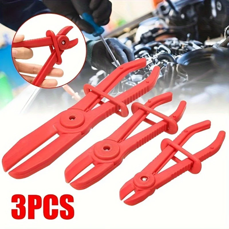 

3pcs/set Nylon Hose Clamp Tool Set, Brake Fuel Water Tools Hose Plier Pliers Tool Clamp Car Repair Free Line Hands O9H5