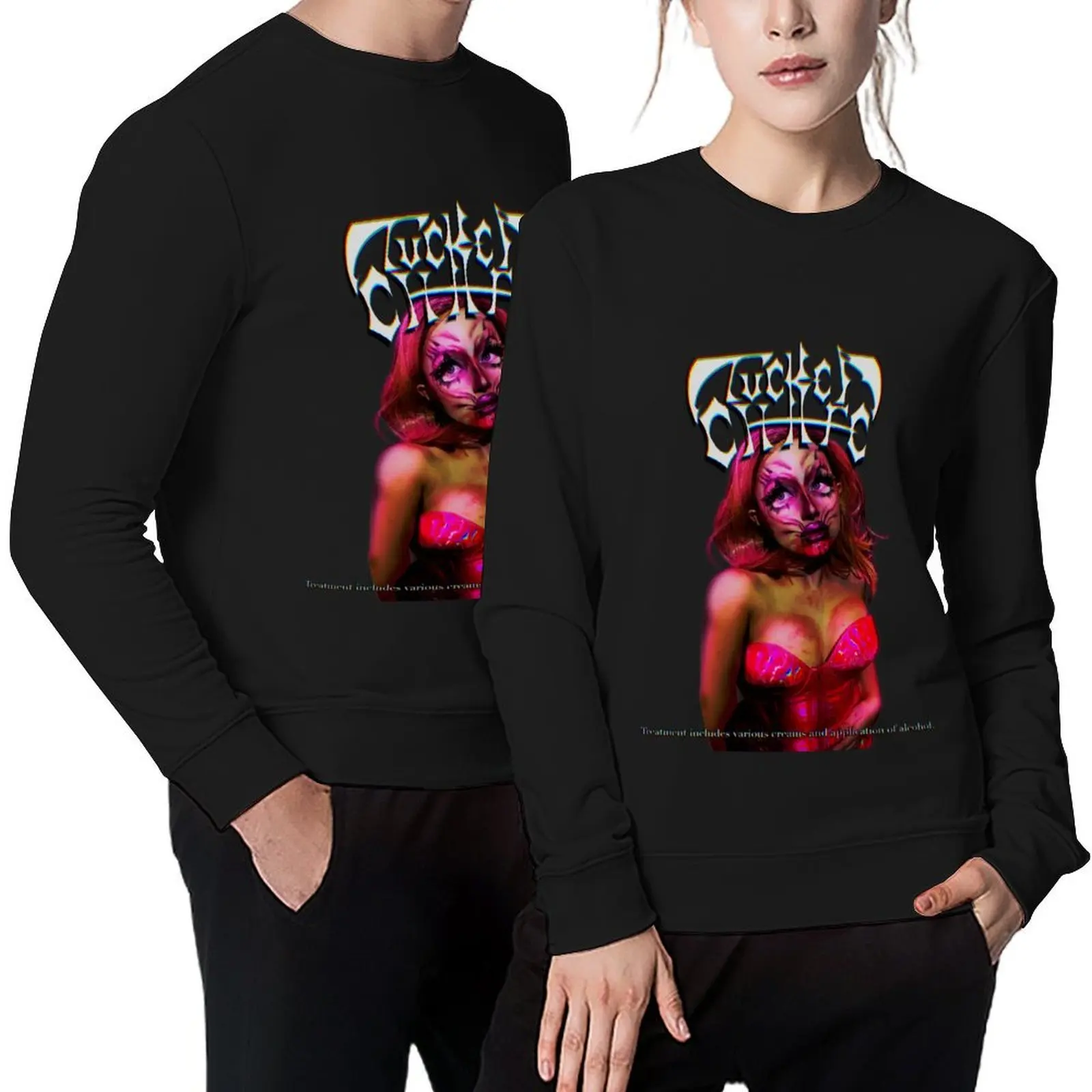 

Tucker Chafe Drag Queen Black Metal Design Pink Pullover fashion men autumn clothes for men blouse new sweatshirts