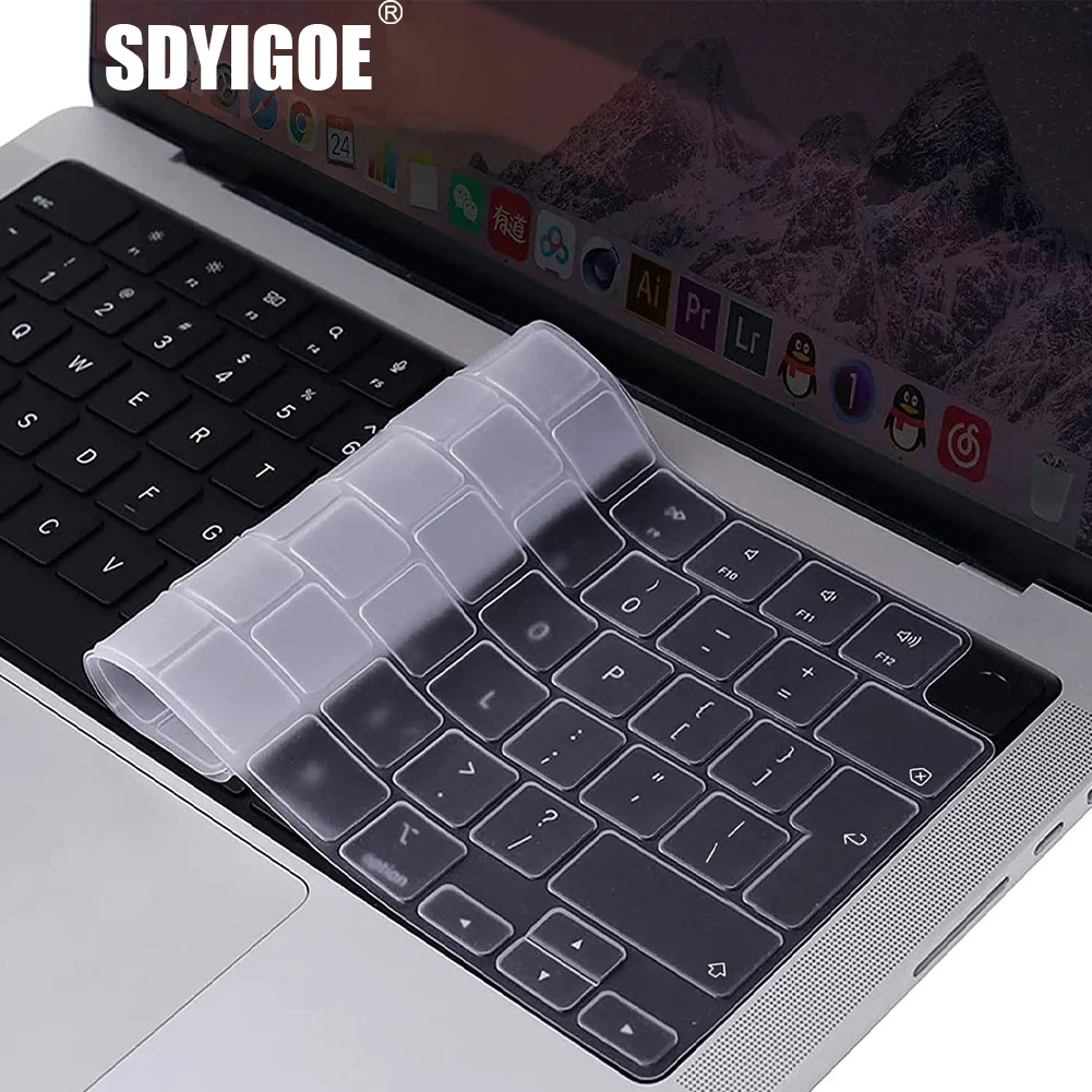 

Keyboard Cover For Macbook Pro /Air 2005-2022 New M2/M113/15/13.6/16/12 Inch Skin (UK/US Layout)A2681/A2442/A2941/A2338/A2337