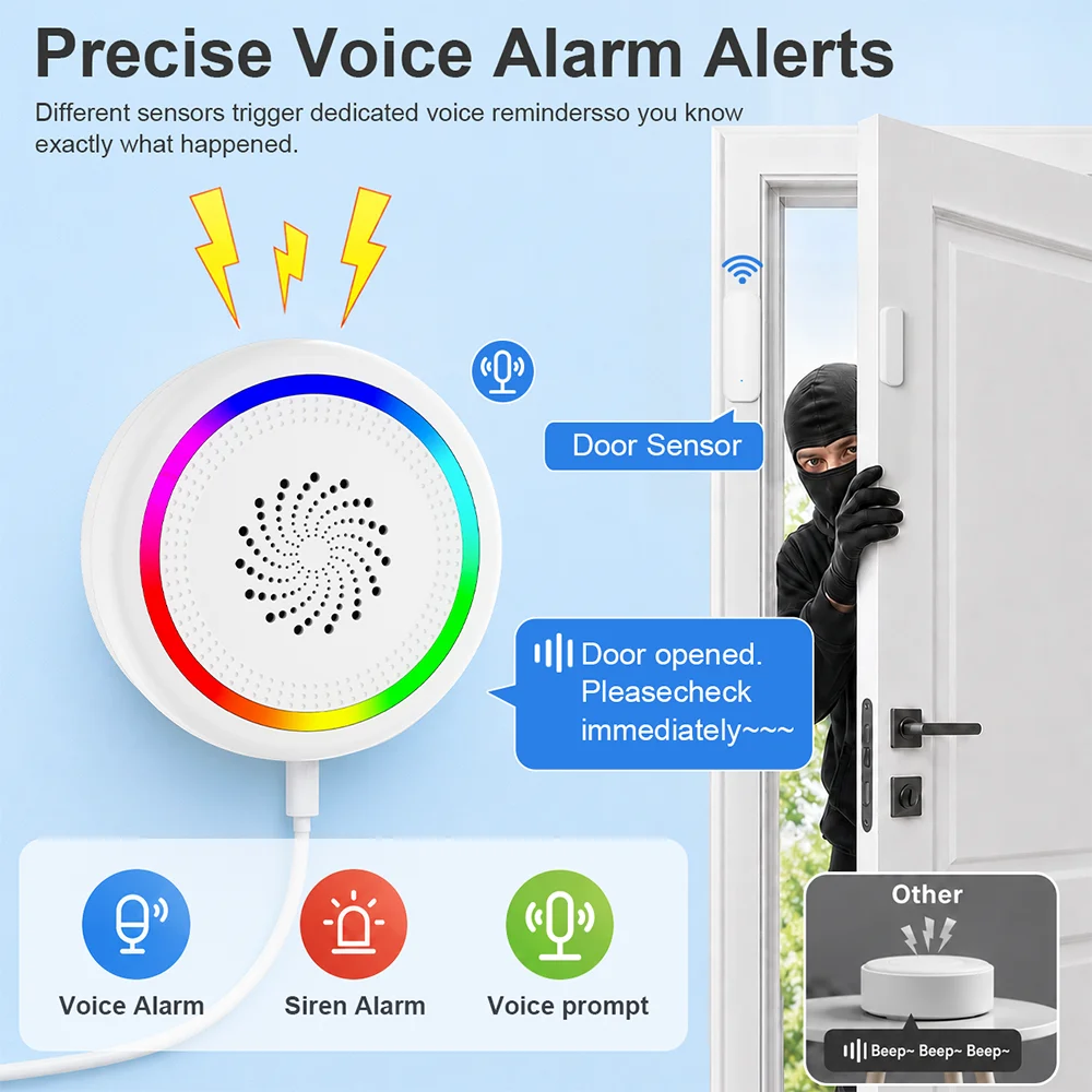 Tuya WiFi Siren Intelligence A - Home Automation Diy ulasan dan harga