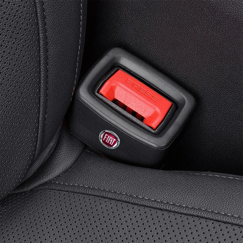

Car Seat Belt Buckle Fixer Cover For Fiat 500e Tipo 500 500x Abarth 2Pcs Seatbelt Slot Protector Front Rear Rows Car Accessories