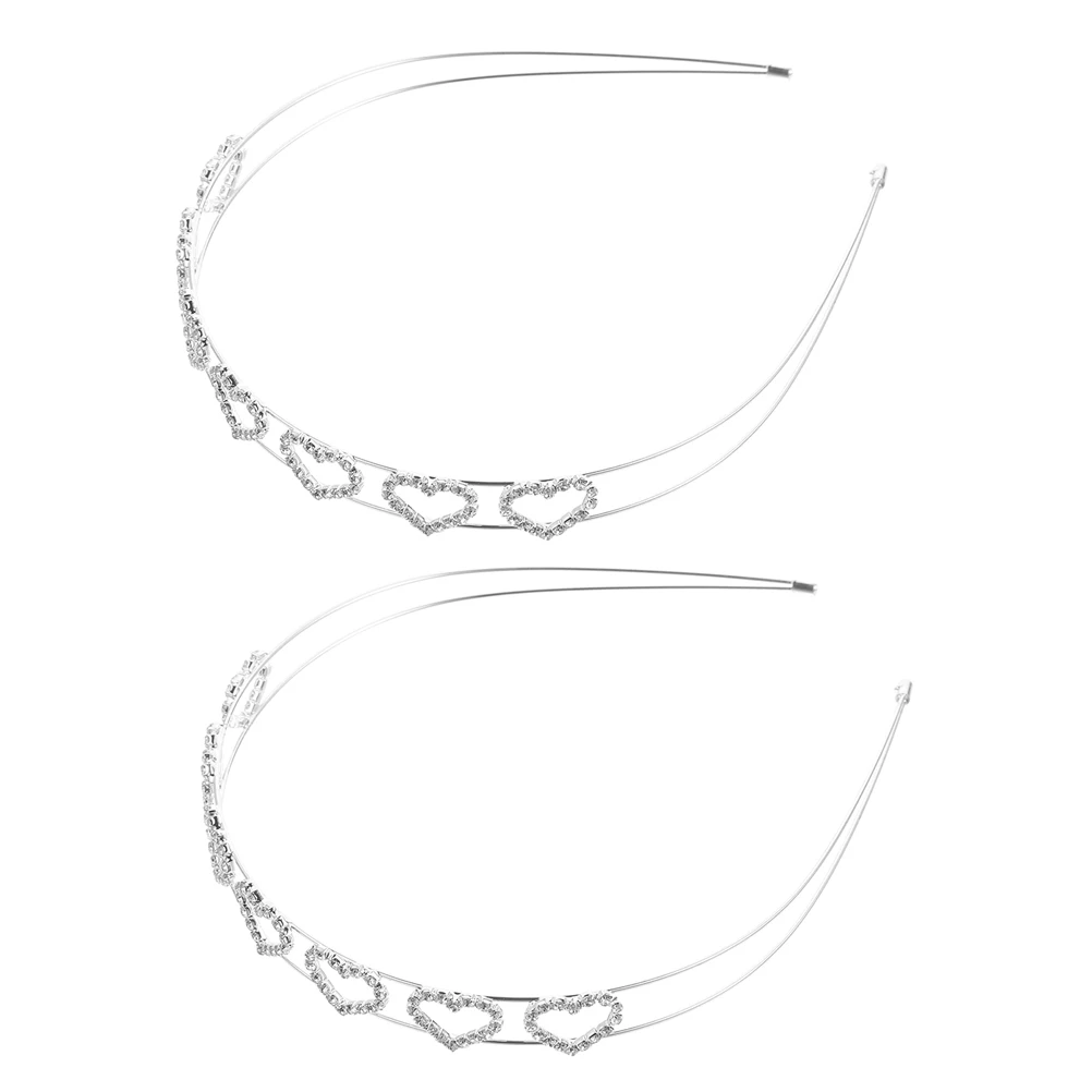 

2pcs Crystal Bridal Crystals Headwear Hairpiece Head Jewelry Wedding Birthday Accessories Hair Bride Headb Tools