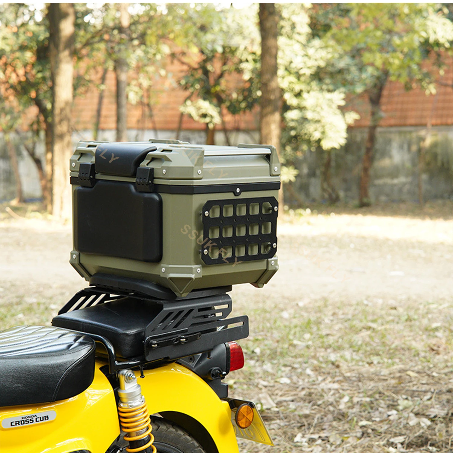 Motorcycle Top Case Molle Panel For Trunk Storage Aluminum Alloy Waterproof Tactical /Universal Side Box Modular Organizer