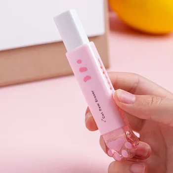 Gommes en caoutchouc patte de chat pour enfants, outil de ration étudiant, fournitures scolaires et de bureau, papeterie créative, conception push-pull Kawaii, cadeau, 1 pièce