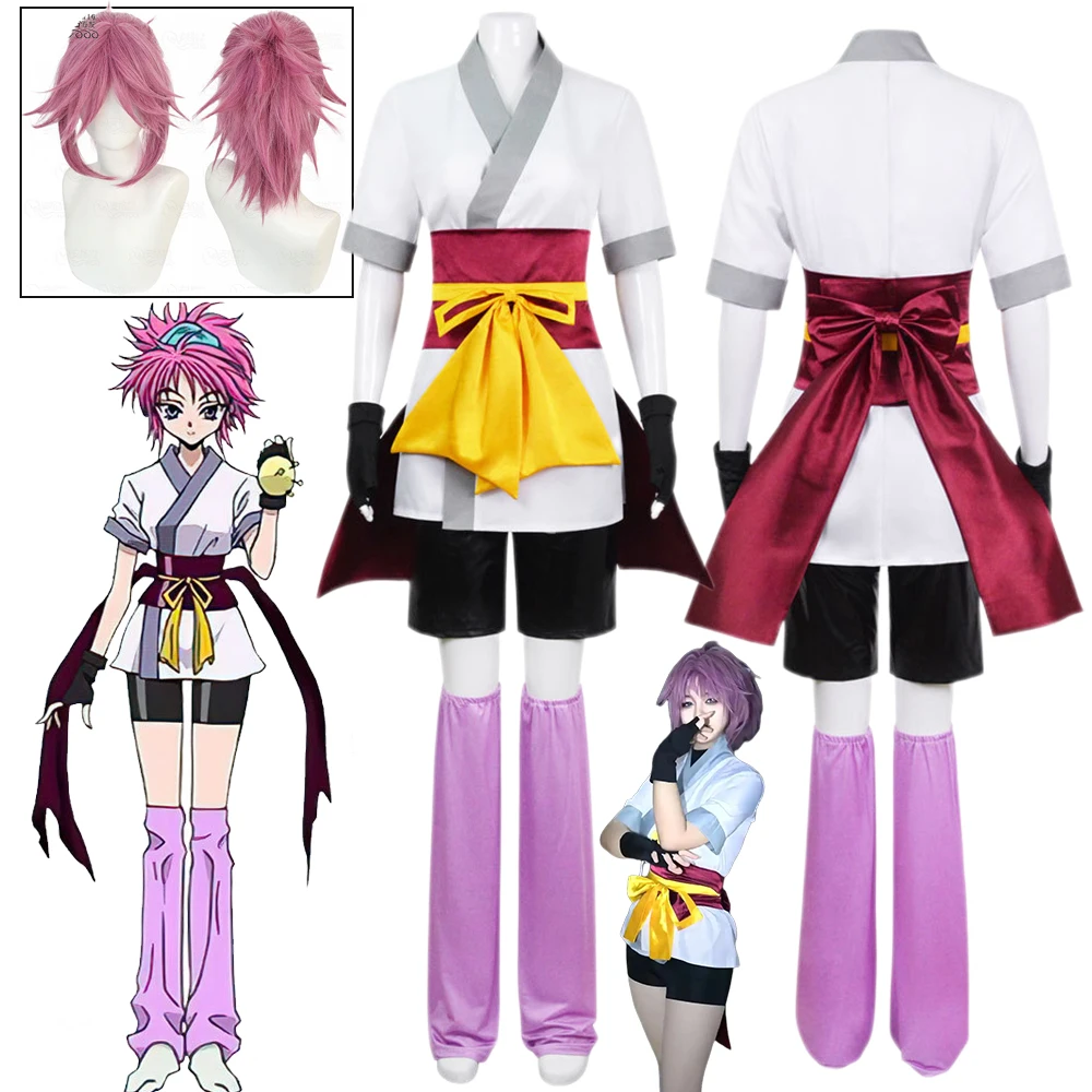 

Machi Komacine Cosplay Costume Pink Wig Halloween Carnival Costumes for Women Anime hunterxhunter Cosplay Outfits Dress
