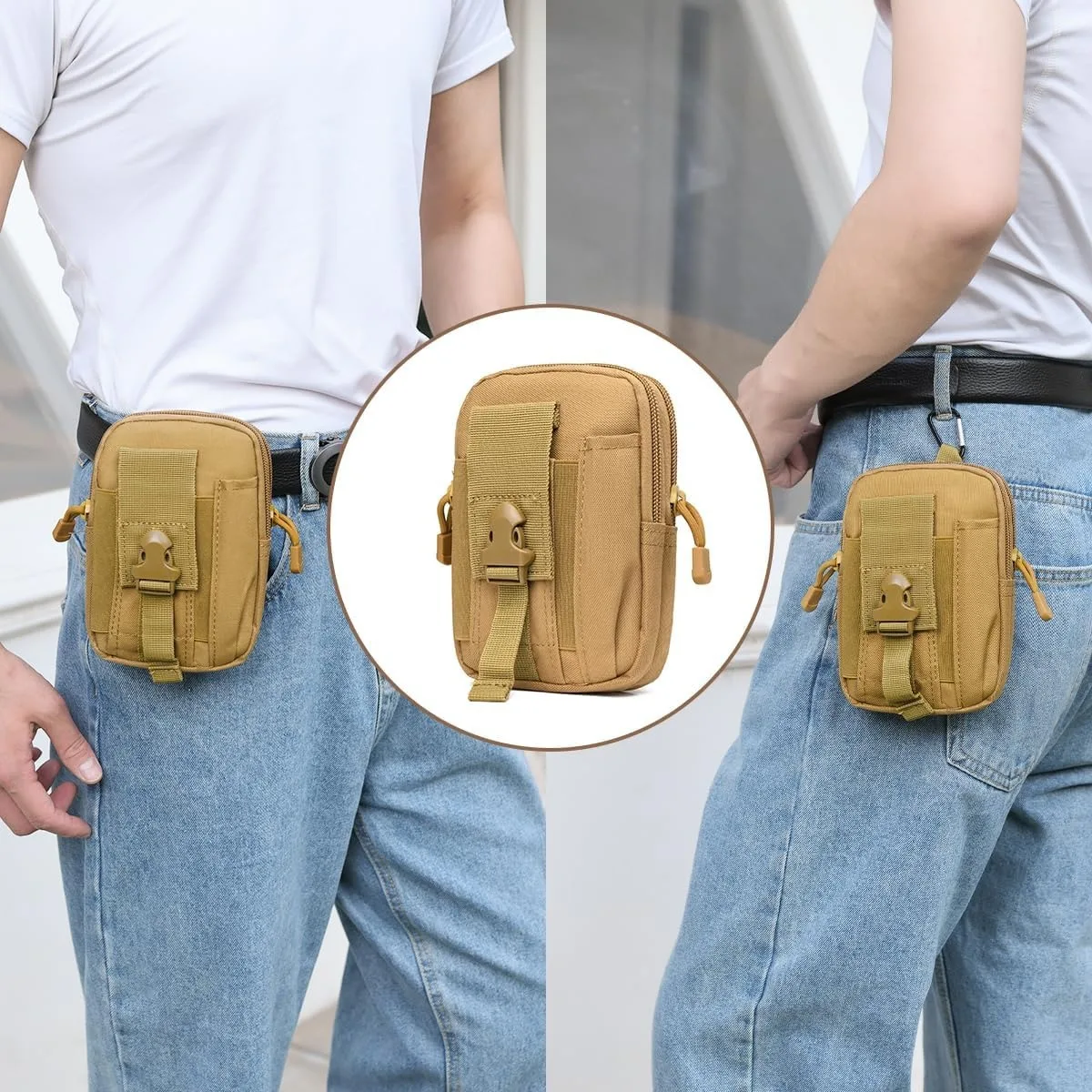 Tactical Camouflage Waist Bag, Outdoor Multifunctional Sports Running Bag, Men's Waterproof Mobile Phone Bag, Cycling Waist Bag